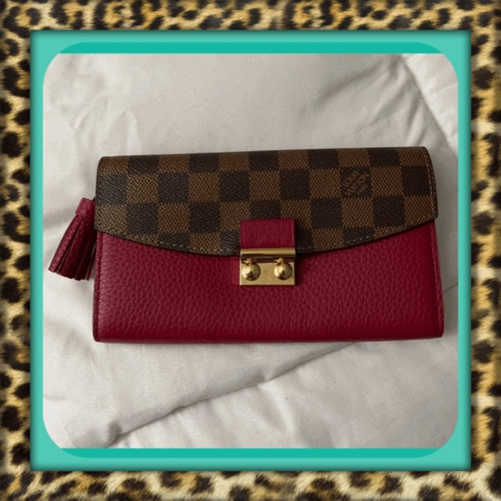 👑✅PRICE FIRM✅ 👑PRETTY Red and Brown Fashion Luxury Wallet